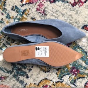 ASOS new baby blue suede pointed toe flats
